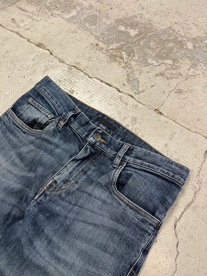 2000s Prada Slim Faded Blue Denim Jeans AtwAIyL 3