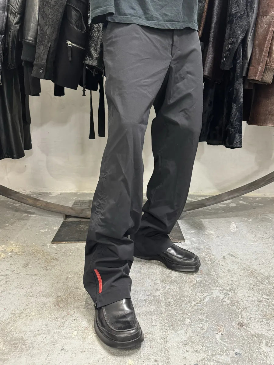 2000s Prada Sport Black Linea Rossa Zip Pants (M/L) VYErdUR 0
