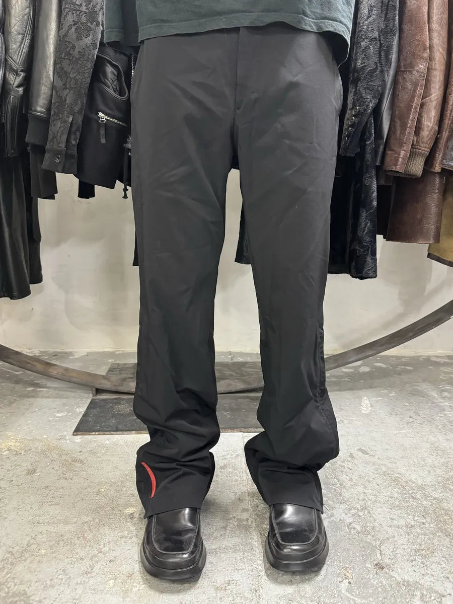 2000s Prada Sport Black Linea Rossa Zip Pants (M/L) VYErdUR 2
