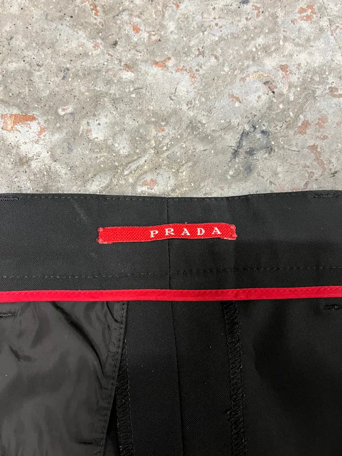 2000s Prada Sport Black Zip Pants (M) eUoNcez 11