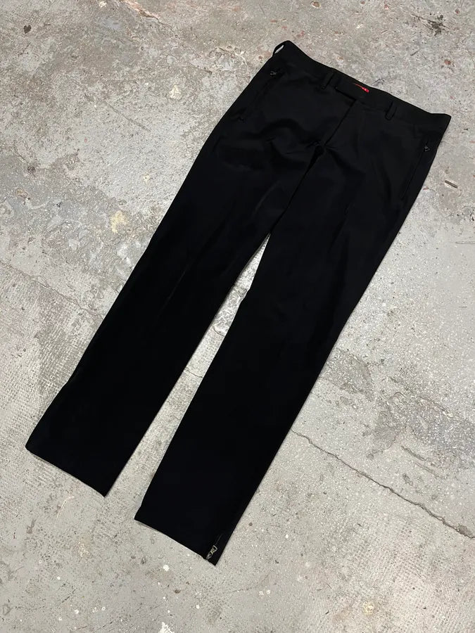 2000s Prada Sport Black Zip Pants (M) eUoNcez 4