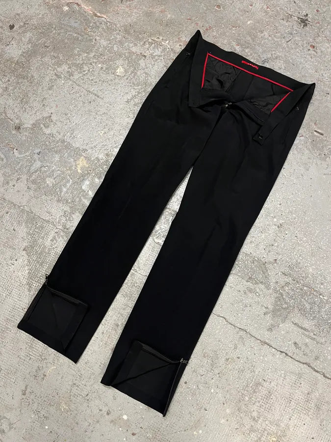 2000s Prada Sport Black Zip Pants (M) eUoNcez 5