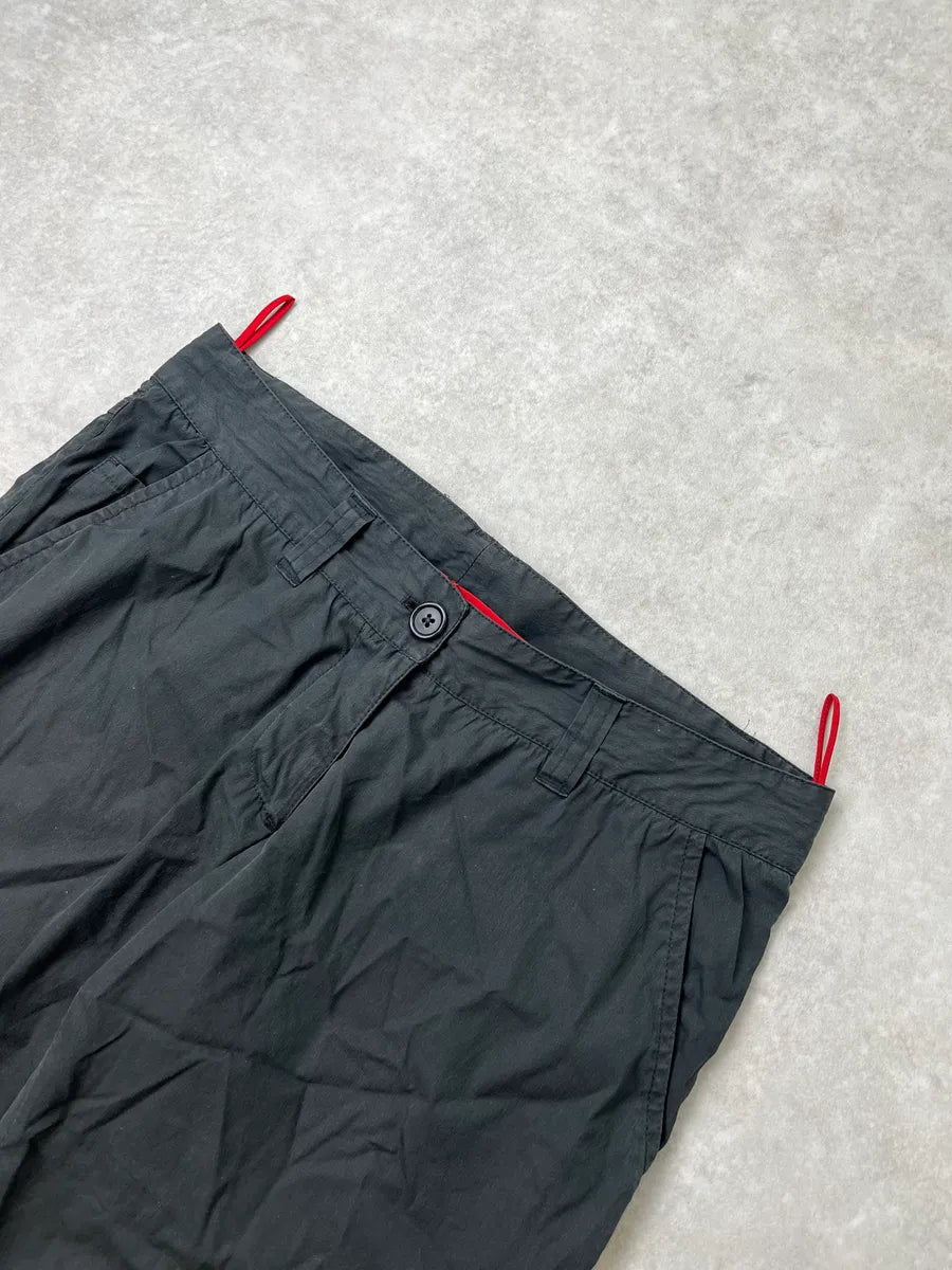 2000s Prada Sport Linea Rossa Black Nylon Pants AXsWHEi 7