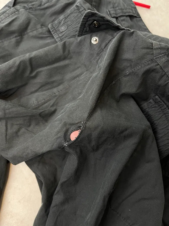 2000s Prada Sport Linea Rossa Black Nylon Pants AXsWHEi 9