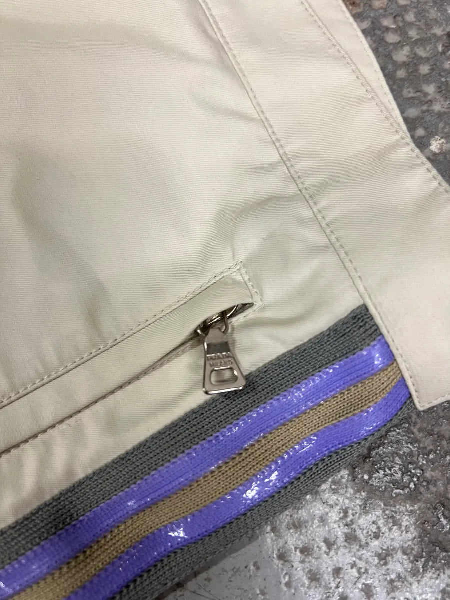 2000s Prada Sport Lines Beige Joggers (L) 12