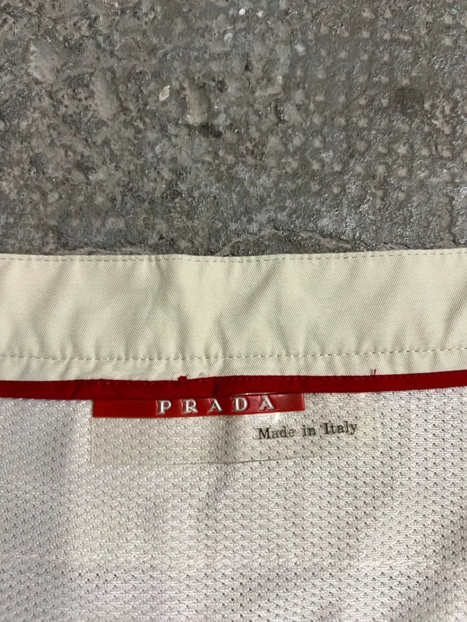 2000s Prada Sport Lines Beige Joggers (L) 13