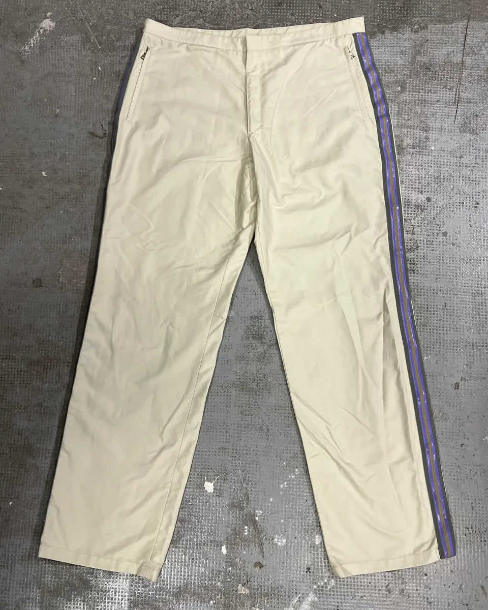 2000s Prada Sport Lines Beige Joggers (L) 2