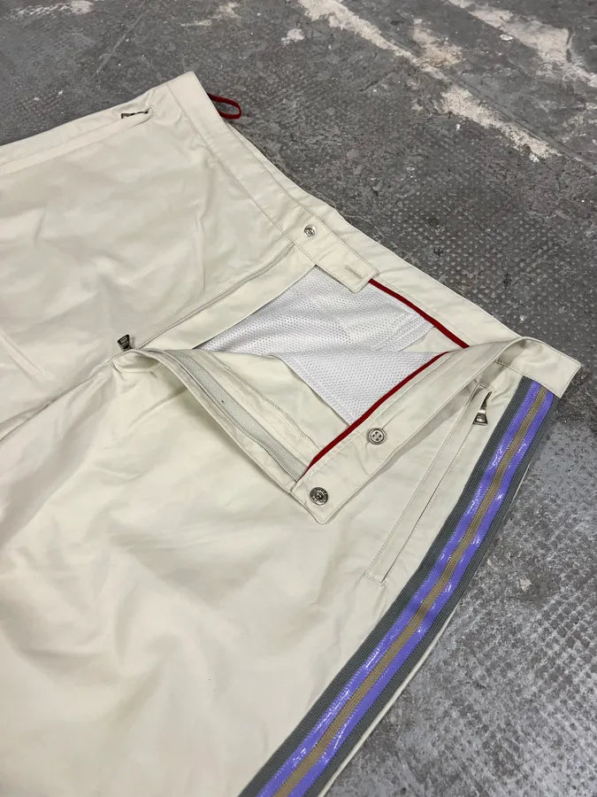 2000s Prada Sport Lines Beige Joggers (L) 3