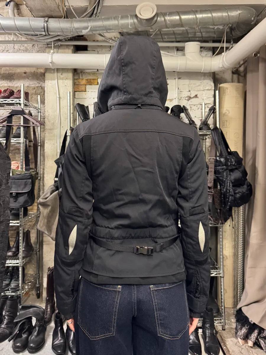 2000s Prada Sport Technical Padded Black Nylon Jacket pwaLxqI 5