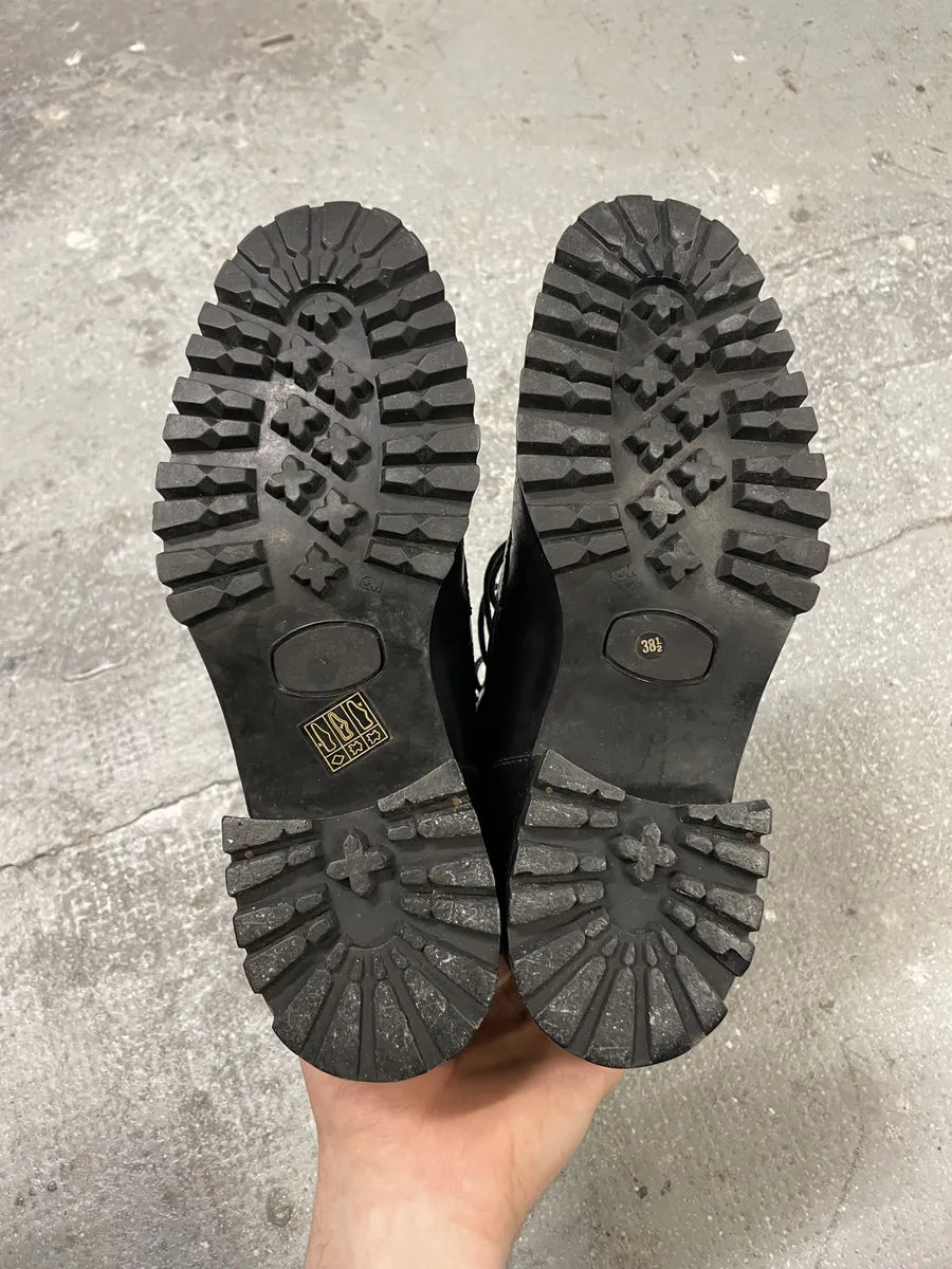 2000s Prada Strap Black Boots  (39.5eu/us6.5) 5