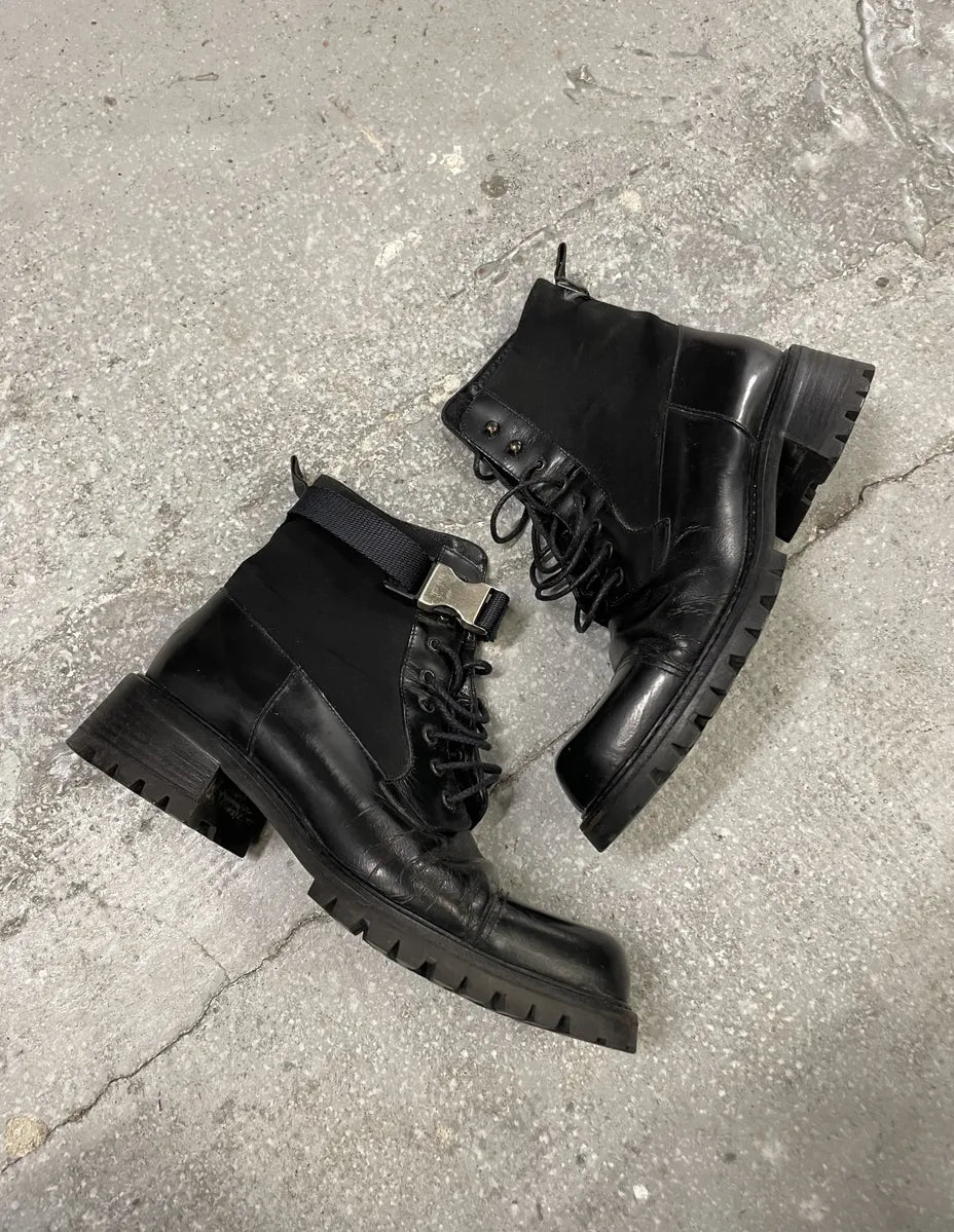 2000s Prada Strap Black Boots  (39.5eu/us6.5) 7