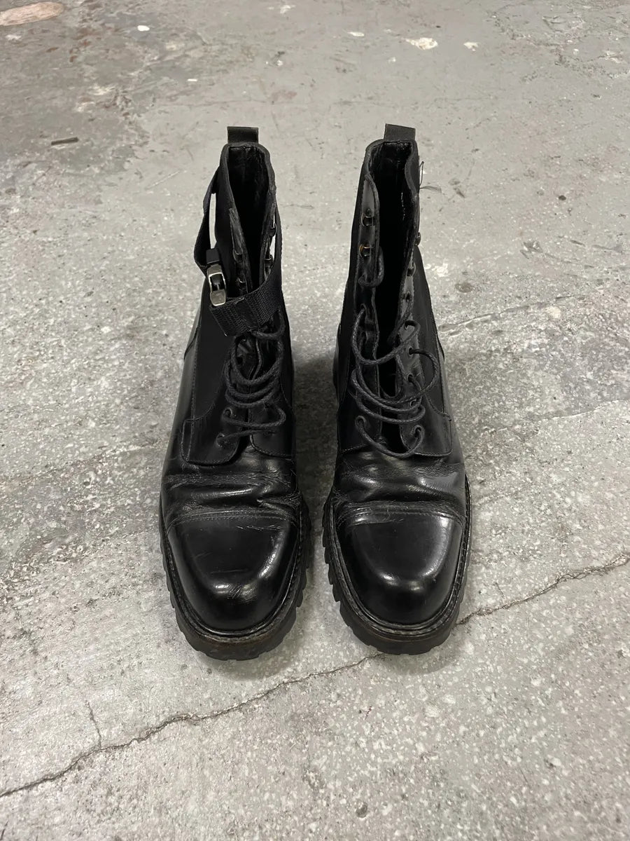 2000s Prada Strap Black Boots  (39.5eu/us6.5) 8