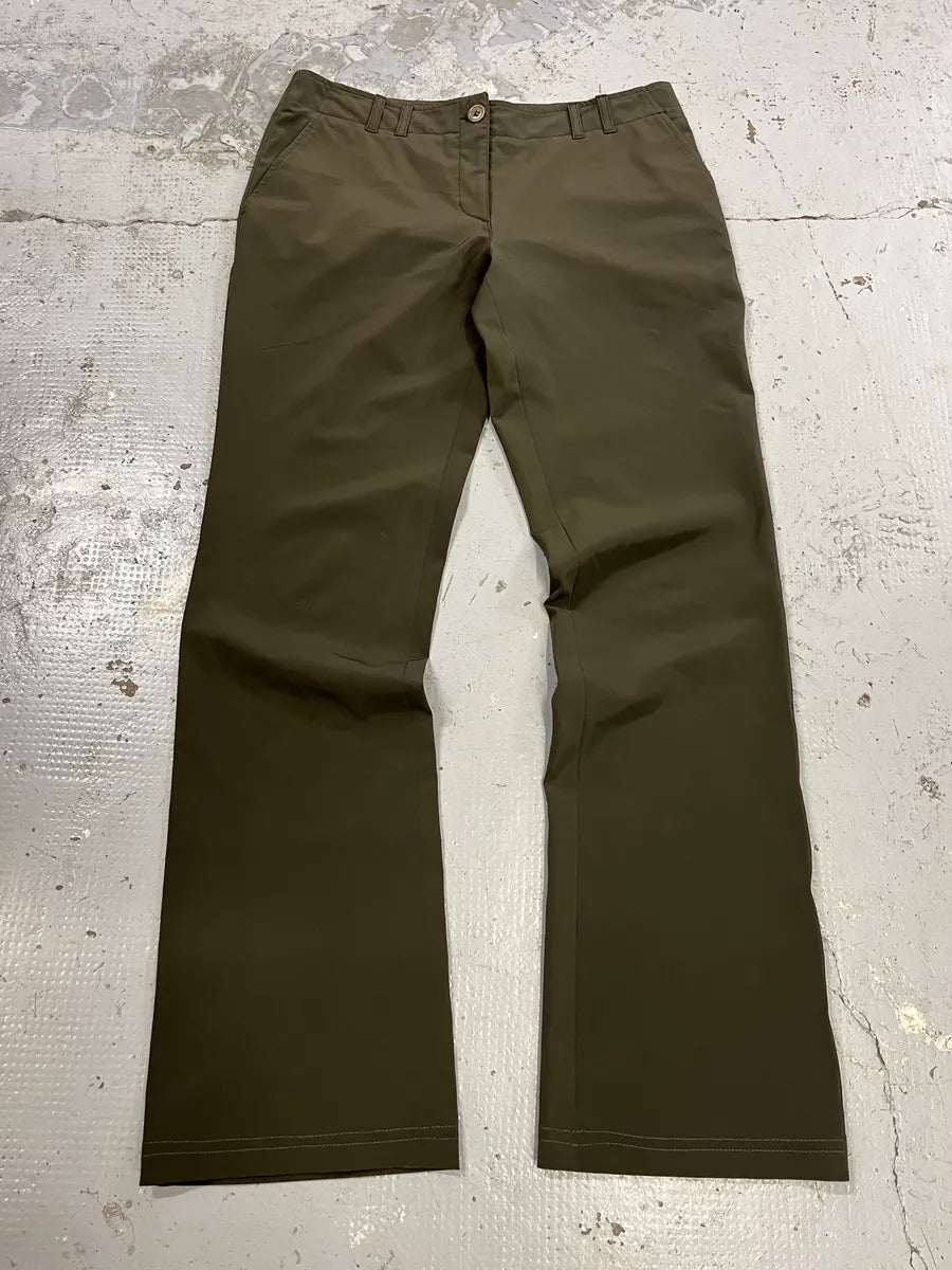 2000s Prada Stretch Olive Khaki Pants IcLLCHp 0