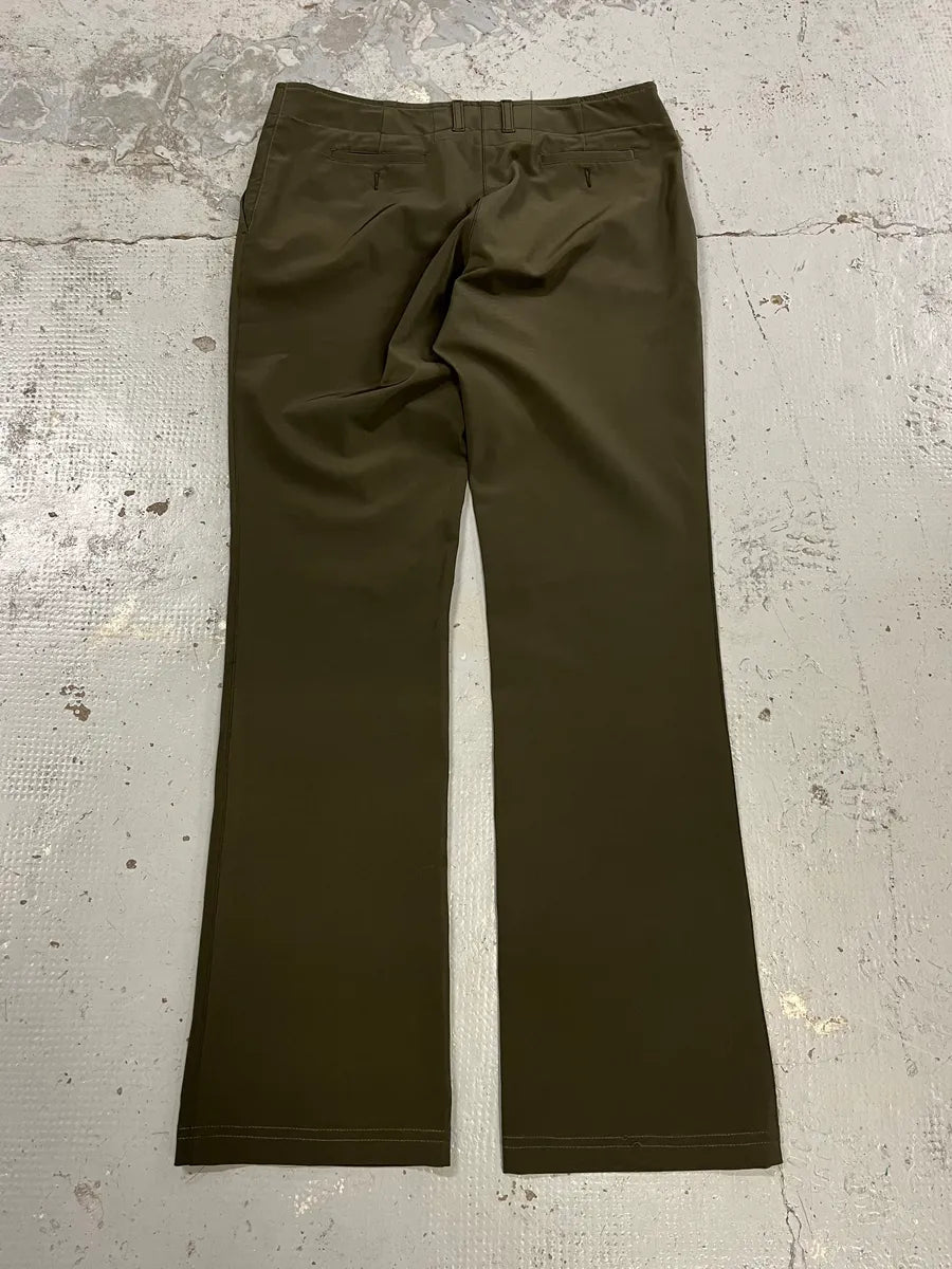 2000s Prada Stretch Olive Khaki Pants IcLLCHp 7