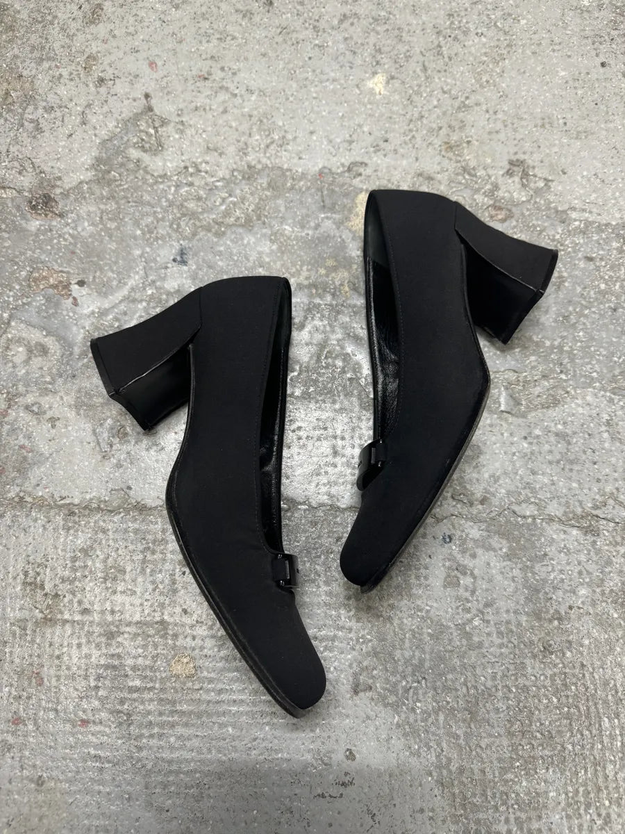 2000s Prada Suede Black Pumps Heels (38eu/us5.5) 5