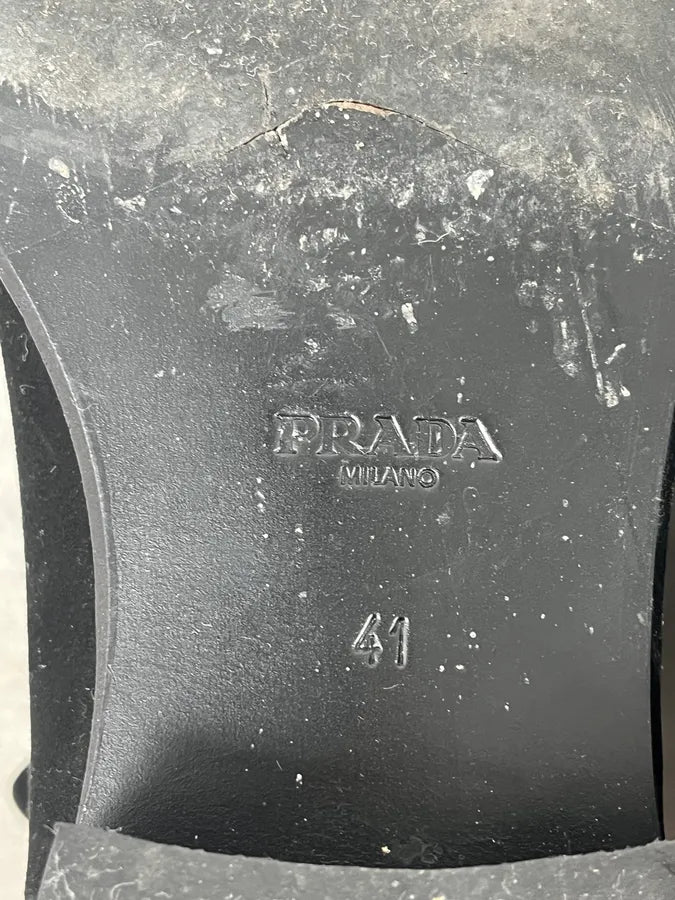2000s Prada Suede Leather Chelsea Classy Boots cRECTdM 8