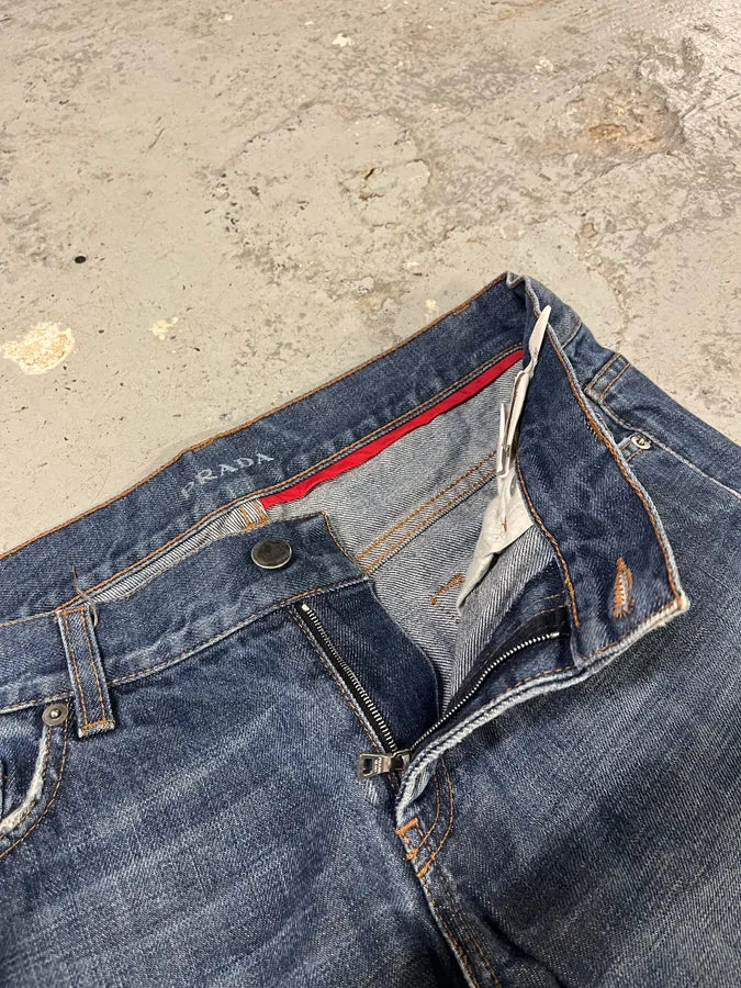2000s Prada Sunfaded Blue Denim Jeans TLweyal 10