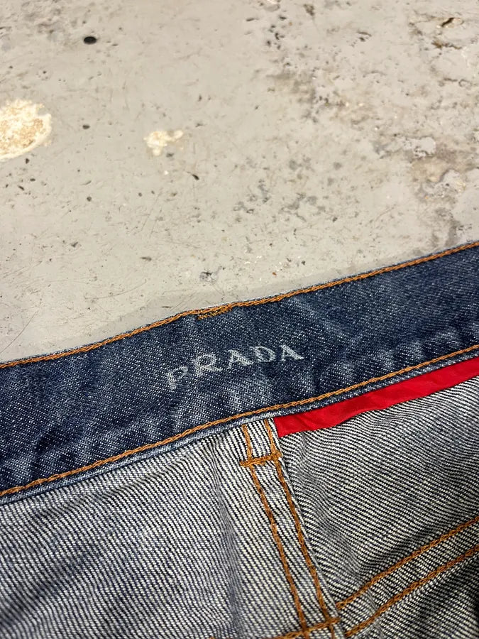 2000s Prada Sunfaded Blue Denim Jeans TLweyal 9
