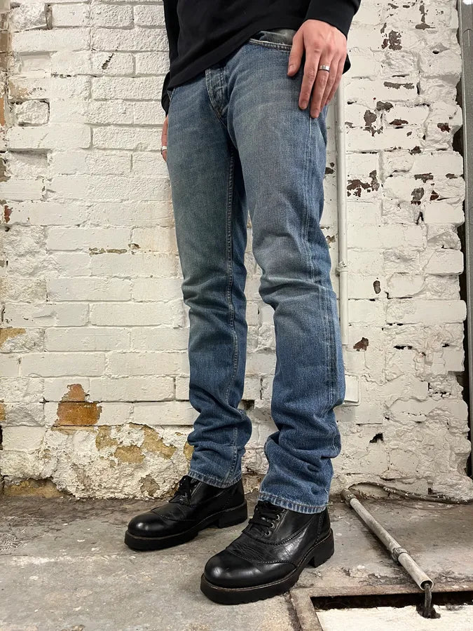 2000s Prada Tapered Light Blue Jeans dFuoixD 1