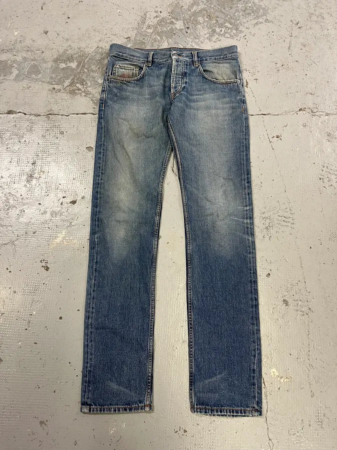 2000s Prada Tapered Light Blue Jeans dFuoixD 3
