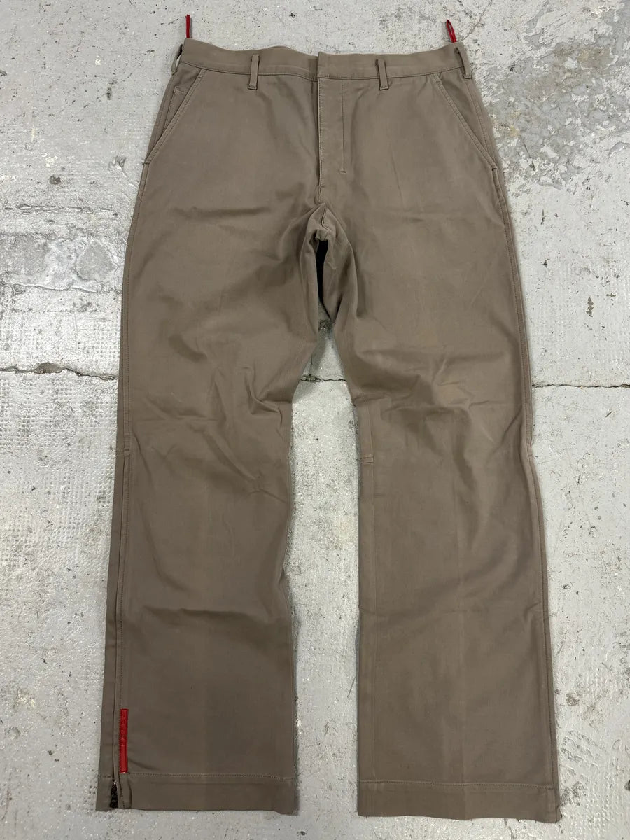 2000s Prada Tern Linea Rossa Half Zip Sport Pants qGUCKnh 0