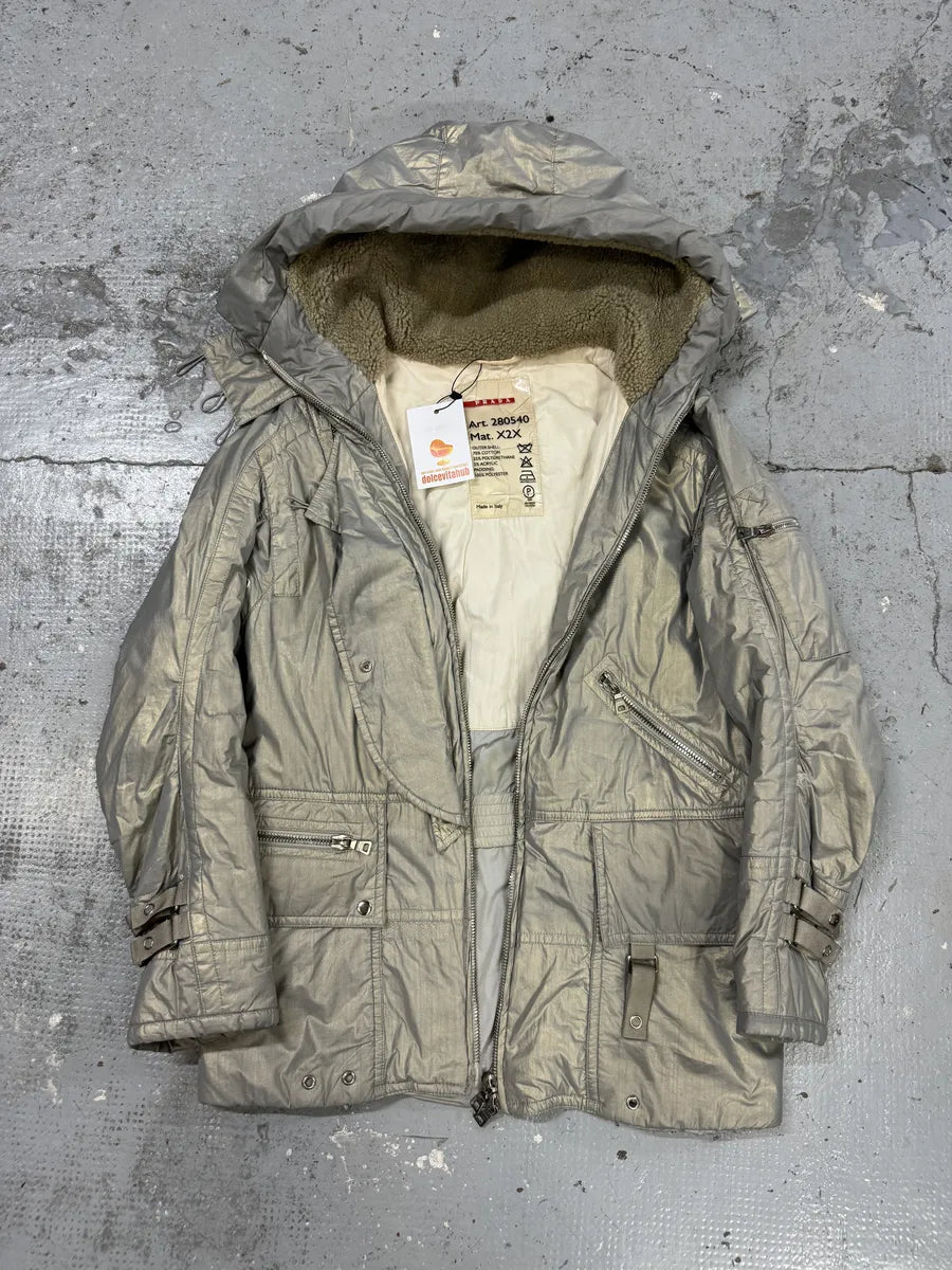 2000s Prada Ultimate Utility Ski Silver Jacket tcHeOyU 8
