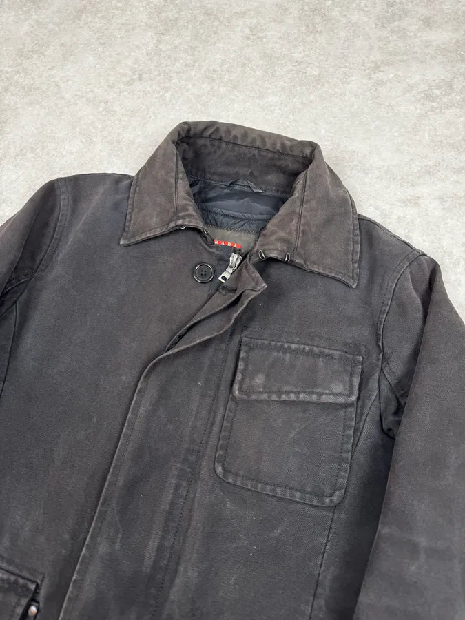 2000s Prada Utility Pockets Black Jacket AitlBSr 2