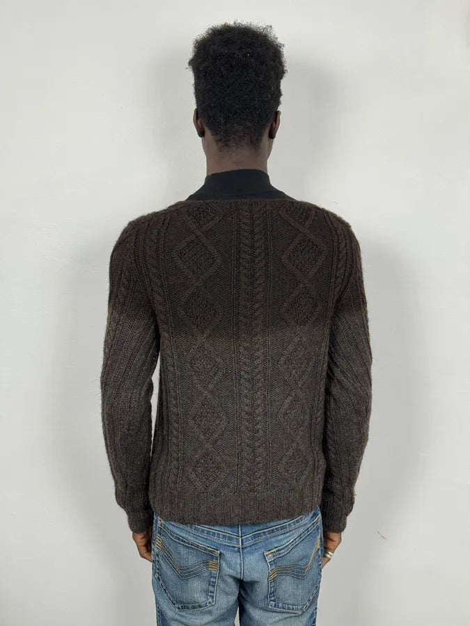 2000s Prada V-Neck Black Wool Sweater fjheUfN 2