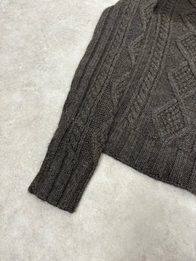 2000s Prada V-Neck Black Wool Sweater fjheUfN 6