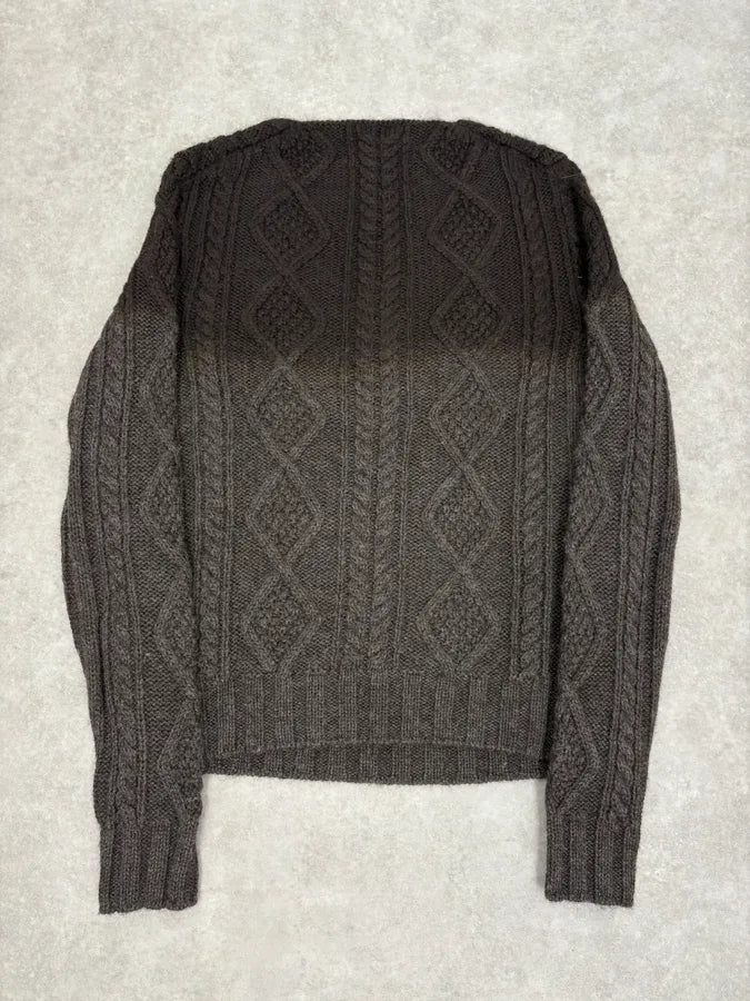 2000s Prada V-Neck Black Wool Sweater fjheUfN 5