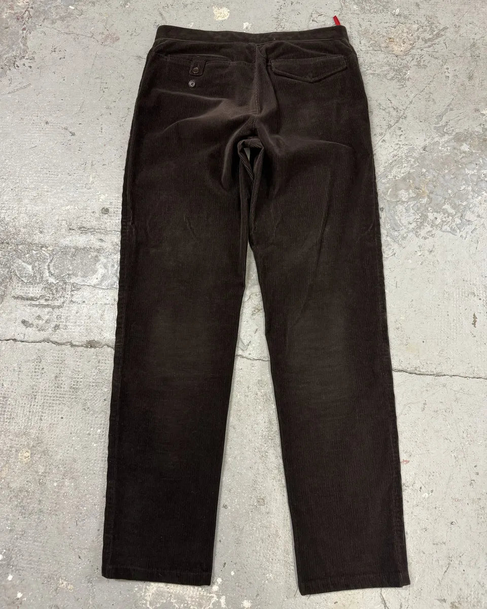 2000s Prada Velvet Brown Cozy Pants (M/L) 1