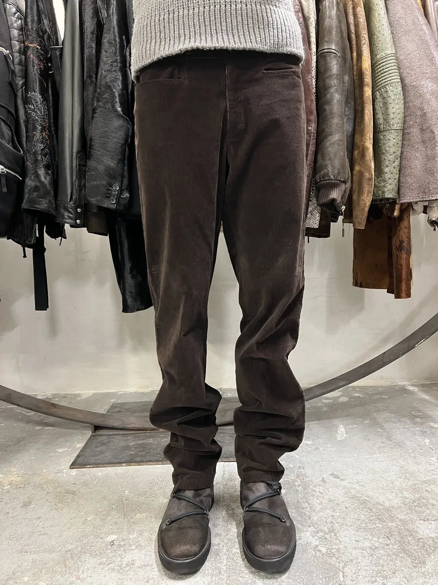 2000s Prada Velvet Brown Cozy Pants (M/L) 2