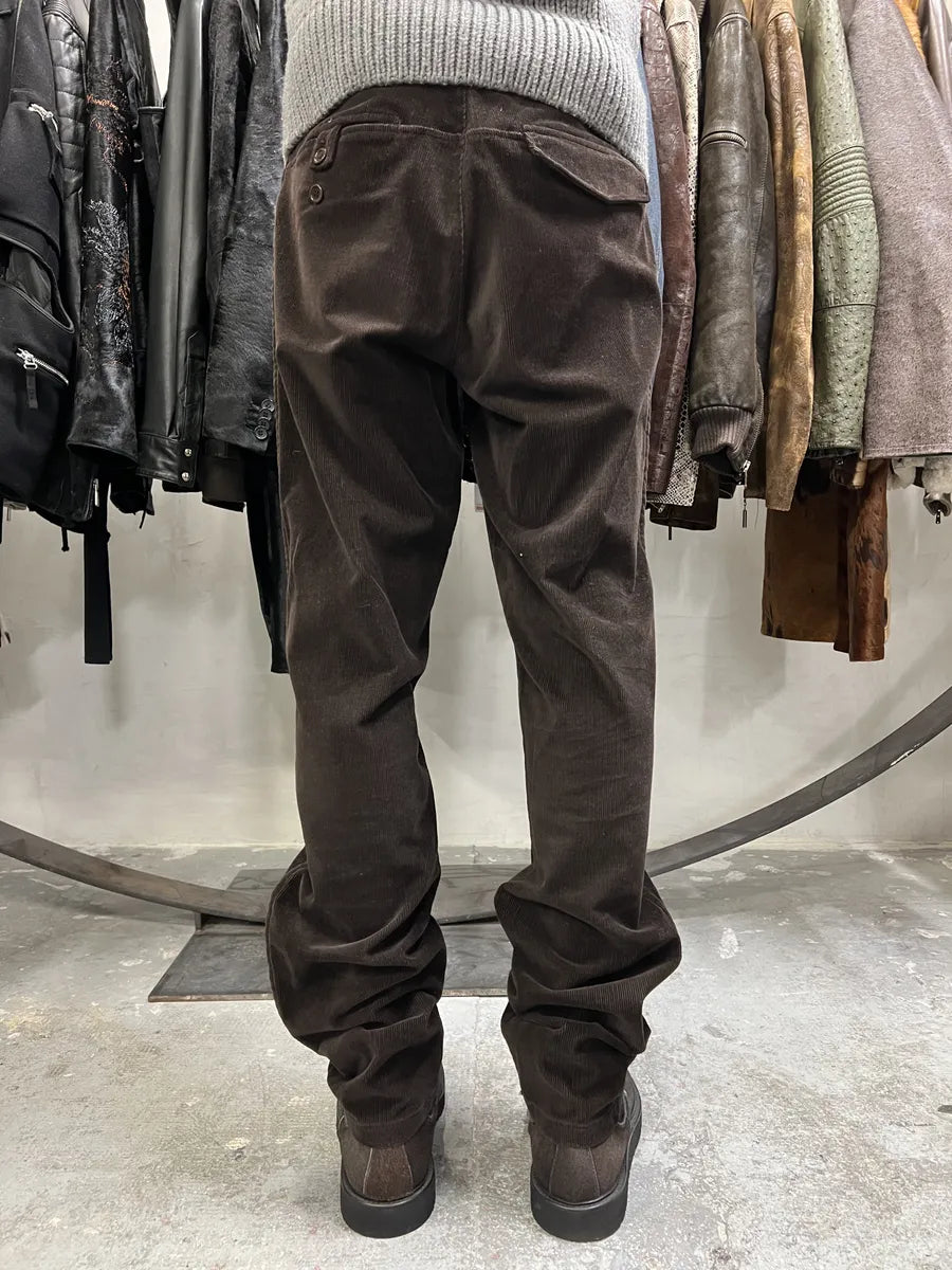 2000s Prada Velvet Brown Cozy Pants (M/L) 3
