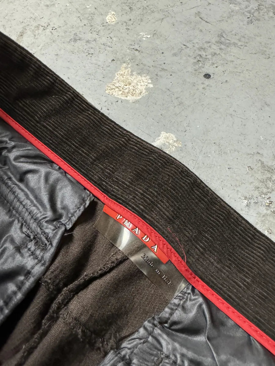 2000s Prada Velvet Brown Cozy Pants (M/L) 6