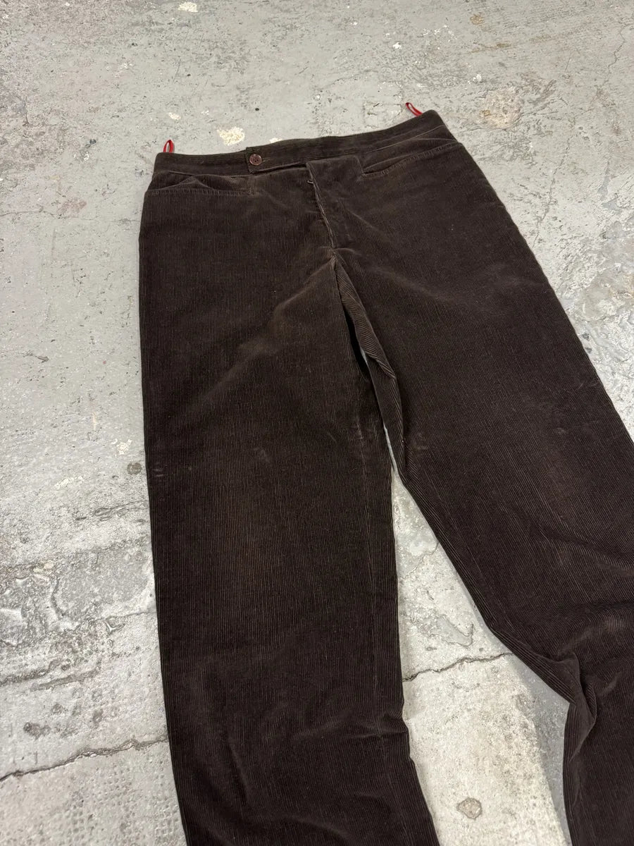 2000s Prada Velvet Brown Cozy Pants (M/L) 8
