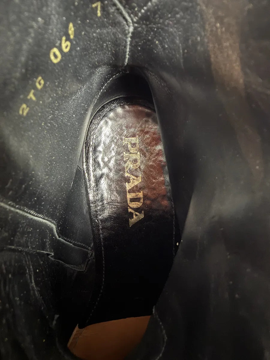 2000s Prada Villain Devil Red & Black Ankle Boots gYzsbEo 8