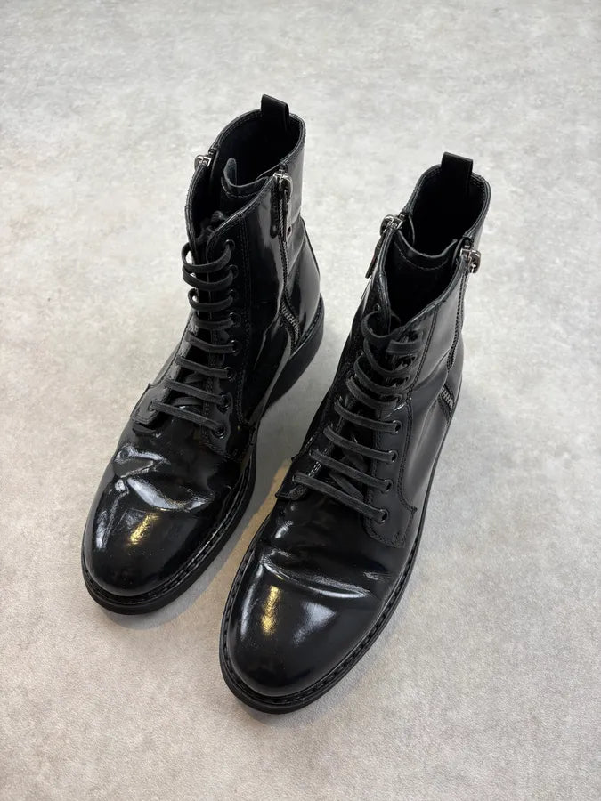 2000s Prada Vinyl Side Zip High Boots  sMVBIfO 2