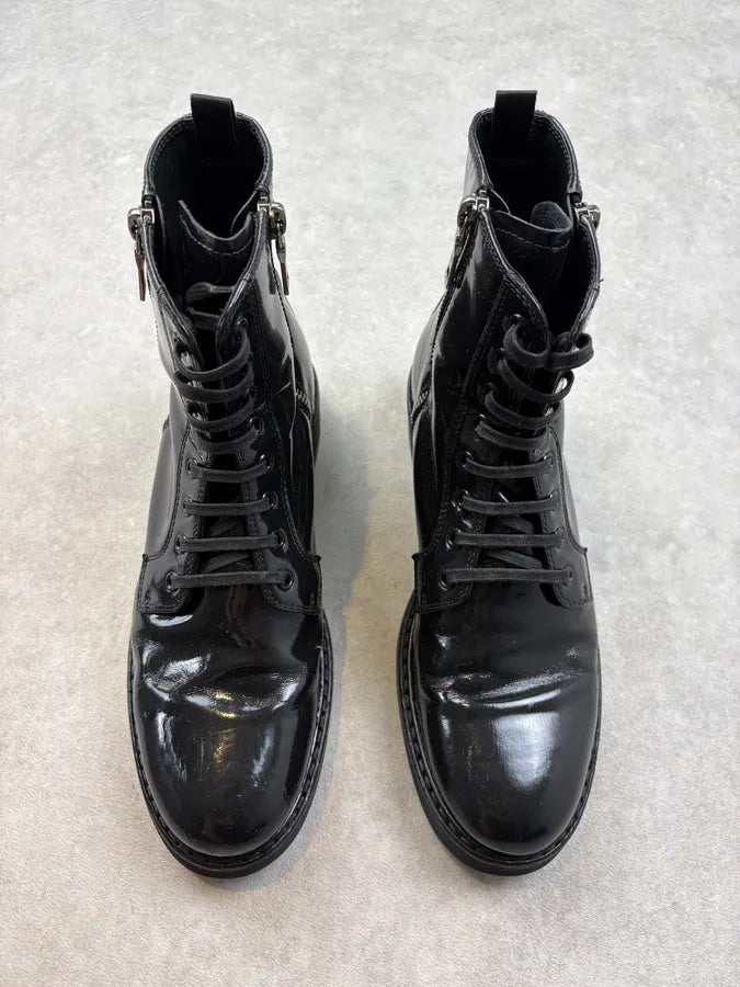 2000s Prada Vinyl Side Zip High Boots  sMVBIfO 1