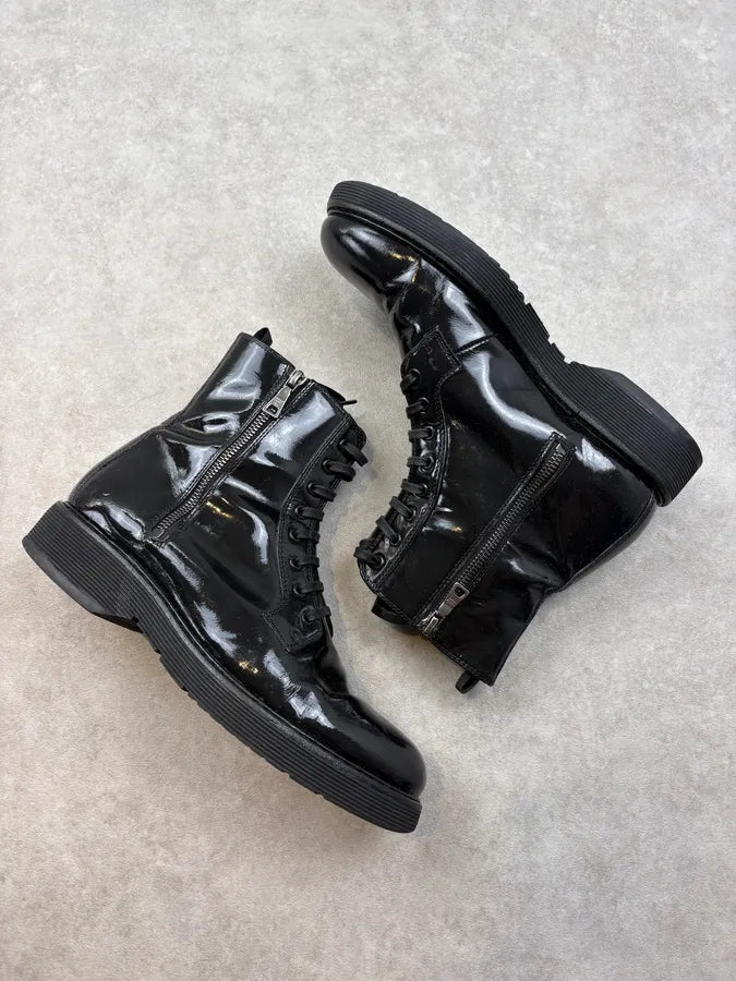 2000s Prada Vinyl Side Zip High Boots  sMVBIfO 5