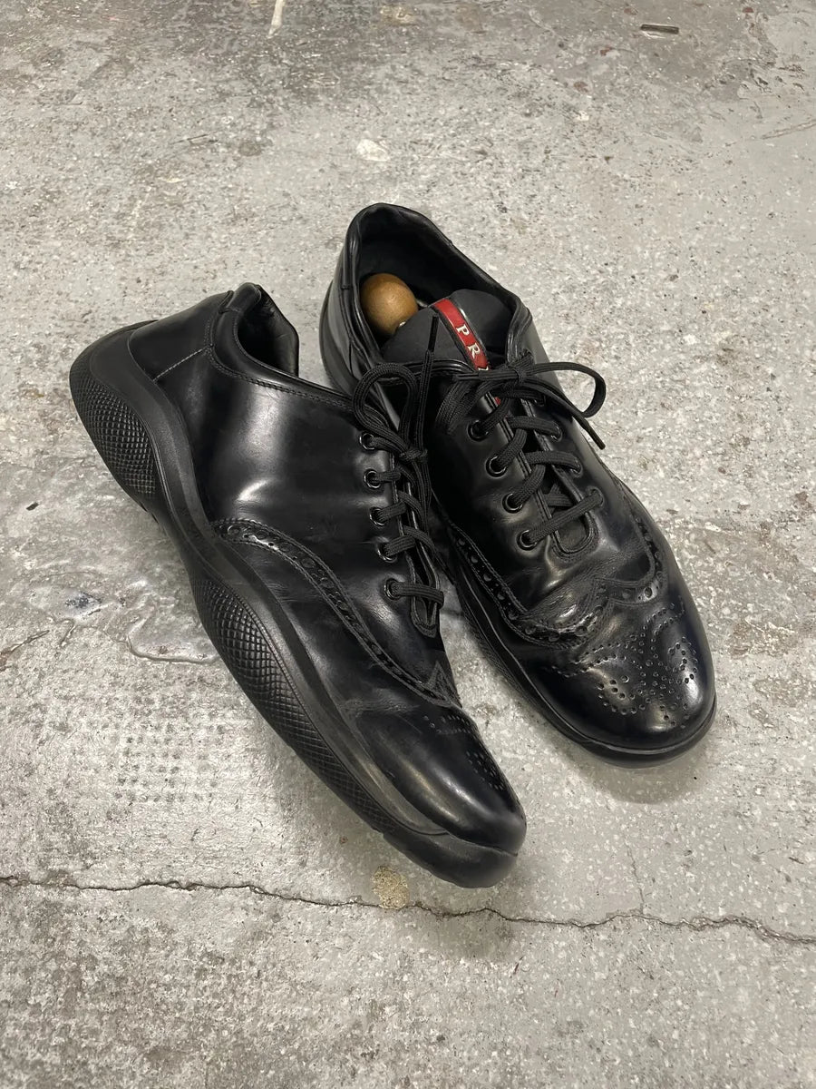 2000s Prada Western America's Cup Leather Sneakers – Dolce Vita Hub 2000s Prada Western America's Cup Leather Sneakers – Dolce Vita Hub