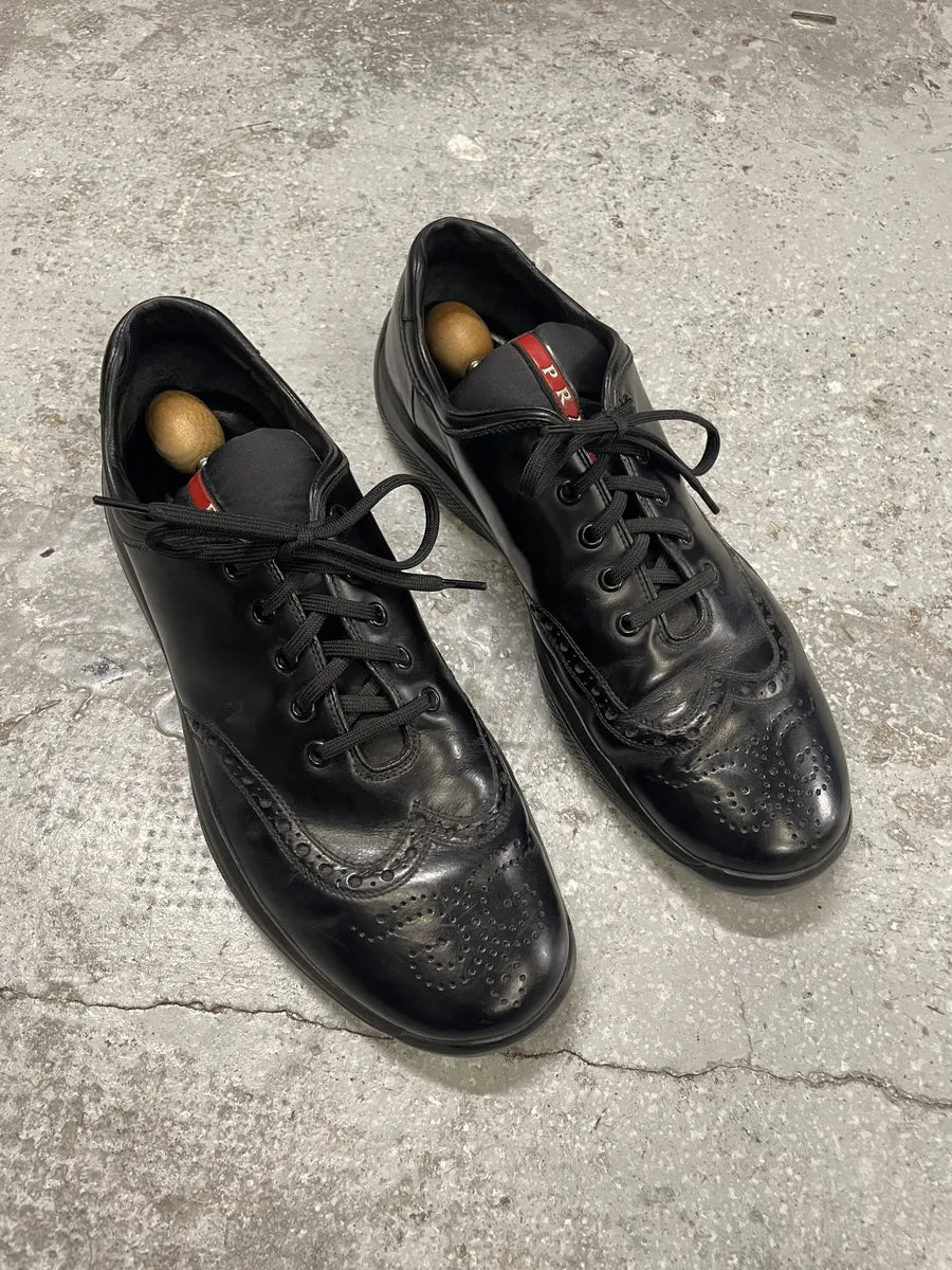 2000s Prada Western America’s Cup Leather Sneakers (44eu/us10) AXIOuPB 4