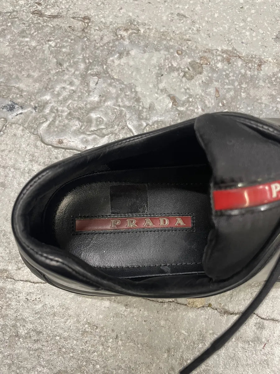 2000s Prada Western America’s Cup Leather Sneakers (44eu/us10) AXIOuPB 9