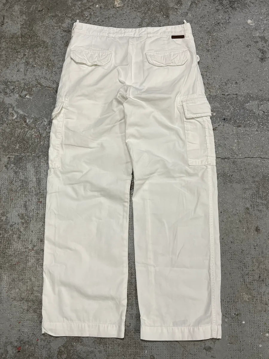 2000s Prada White Cargo Pants (L) 1