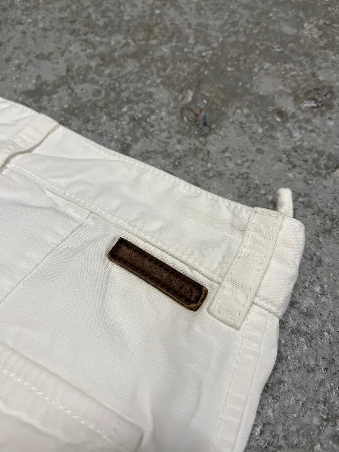 2000s Prada White Cargo Pants (L) 6
