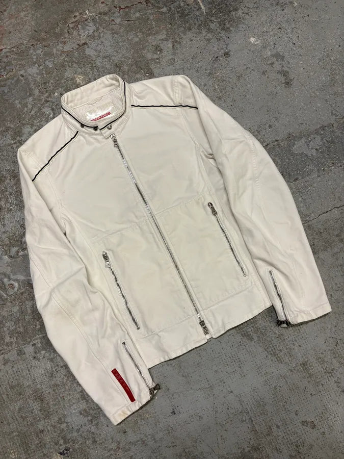 2000s Prada White Citizen Jacket (S) wzGqWoy 3
