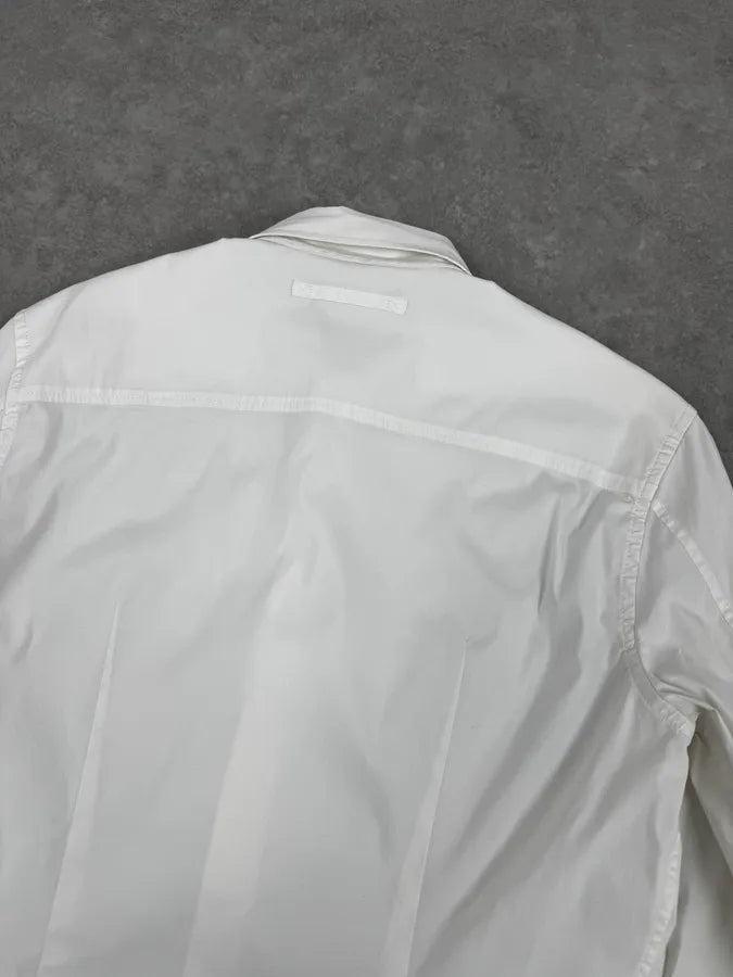 2000s Prada White Classic Mini Logo Shirt aQrFBrS 5