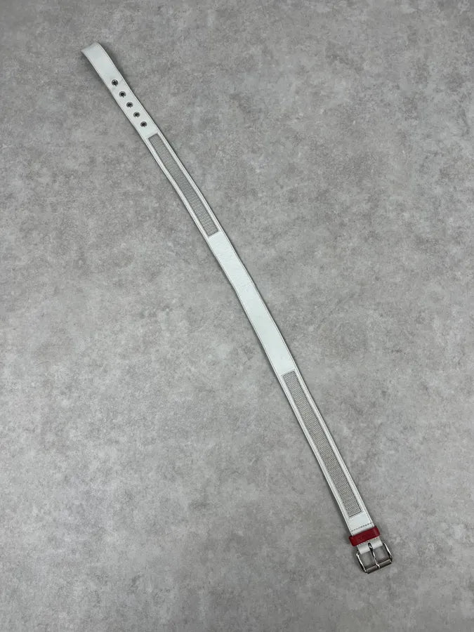 2000s Prada White Hybrid Leather Tactical Belt eouDzKw 7