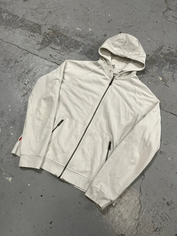 2000s Prada White Linea Rossa Zip-up Hoodie ODnHpNC 3