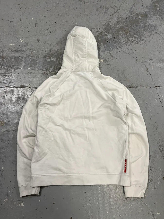 2000s Prada White Linea Rossa Zip-up Hoodie ODnHpNC 6