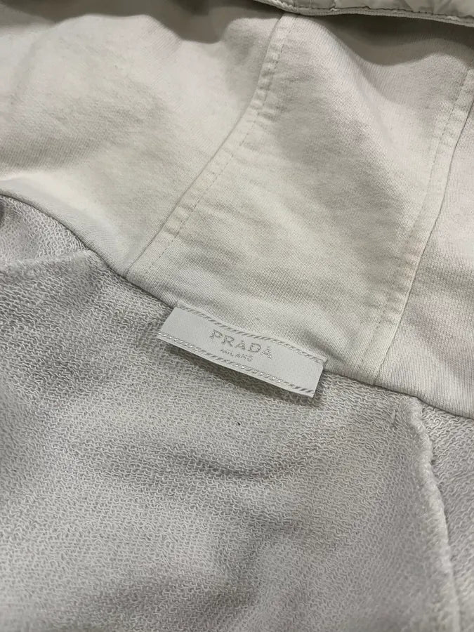 2000s Prada White Linea Rossa Zip-up Hoodie ODnHpNC 9